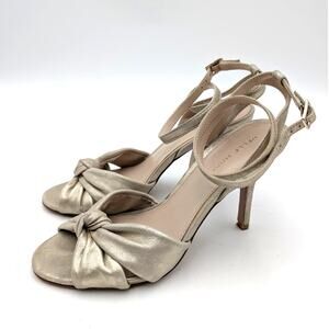 Pelle Moda Kalen Ankle Strap Sandals Women's Metallic Gold Size US8.5M EU38.5
